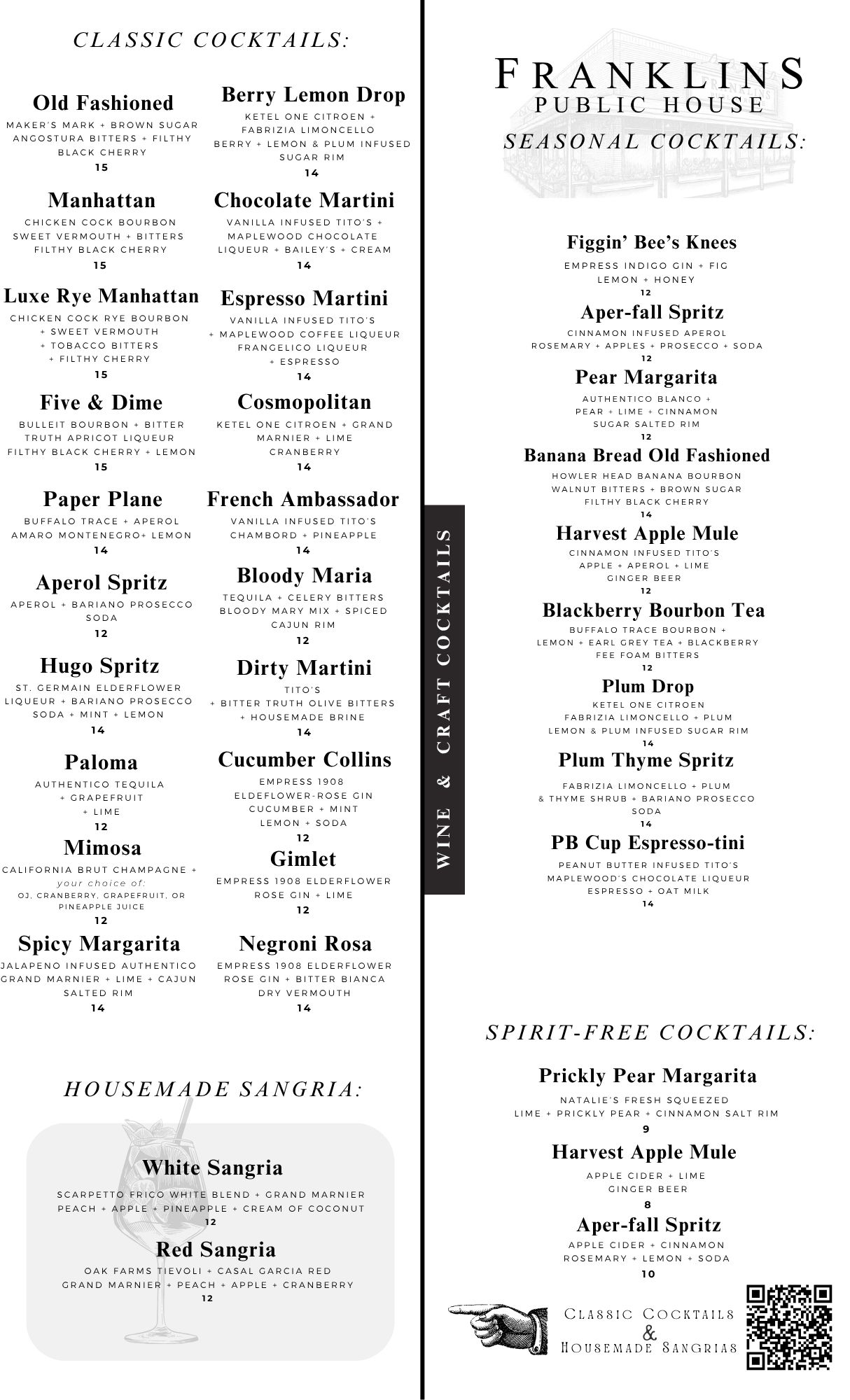 cocktail menu