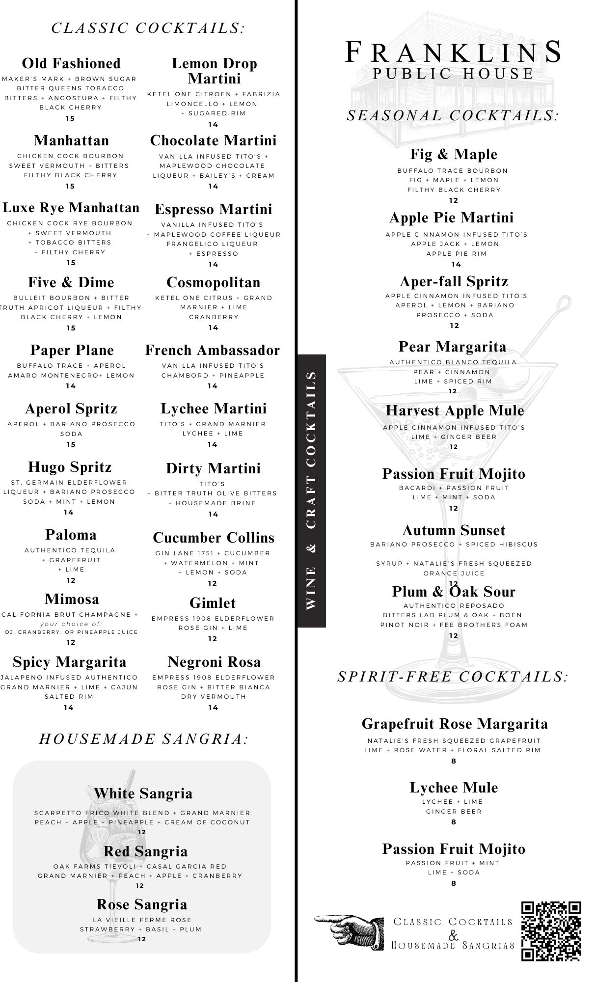 cocktail menu