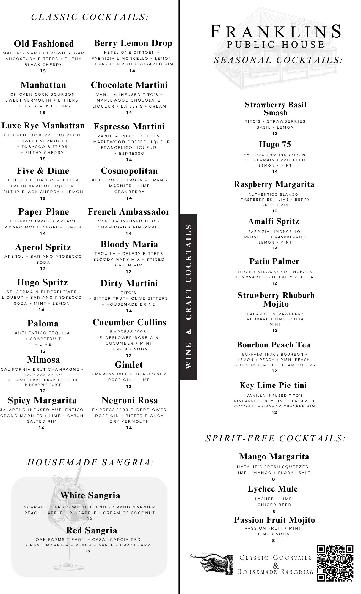 cocktail menu
