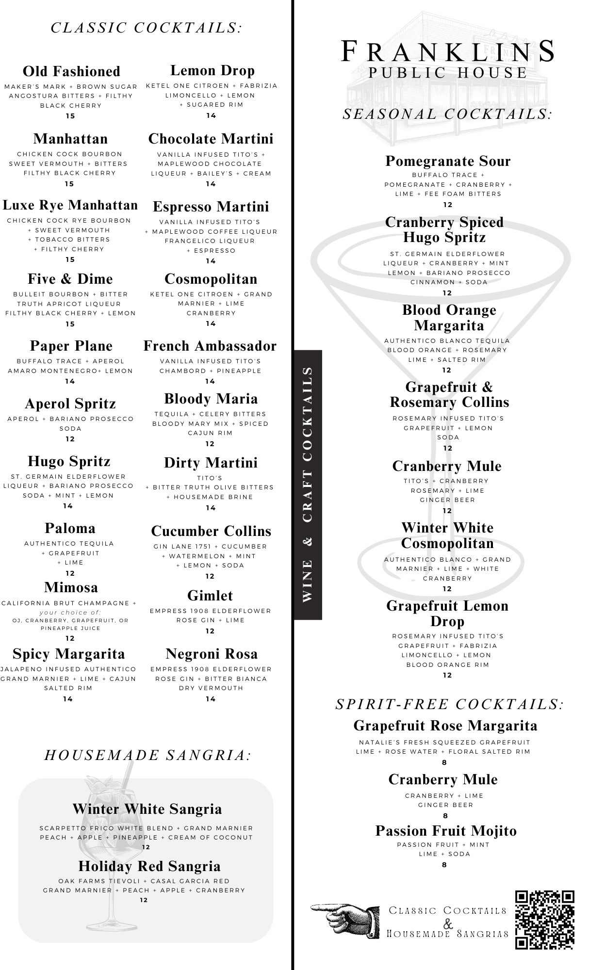 cocktail menu